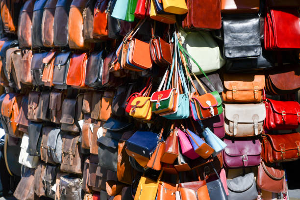istock Colorful leather bags in Italy 1283890002