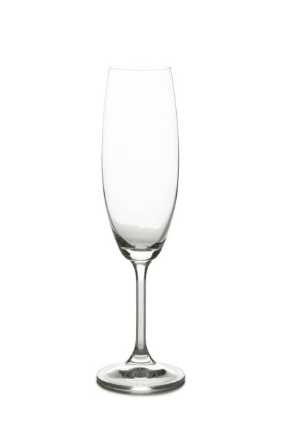 istock Empty champagne glass isolated on white background 1283892840