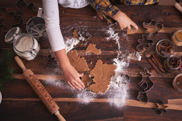 istock Preparing Gingerbread Cookies in Domestic Kitchen for December Holidays 1283901204