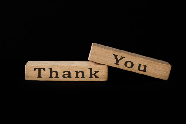 istock Wooden blocks with the words thank you 1283908420