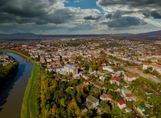 istock Uzhgorod from the height of located in Transcarpathia 1283908859