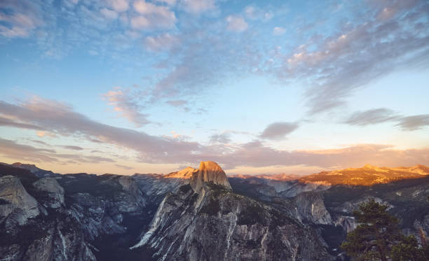 istock Scenic sunset above Half Dome, Yosemite National Park, USA. 1283910974