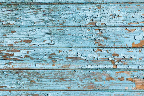 istock Vintage wood background with peeling paint, wood wall board 1283912657