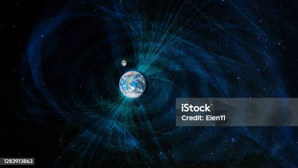 Earth Magnetic Fields Elements Of This Image Furnished By Nasa Stock Photo - Download Image Now