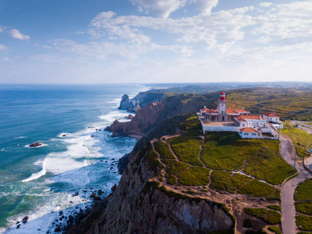 istock Cabo da Roca Lighthouse. Portuguese Farol de Cabo da Roca is most westerly European extent 1283914166