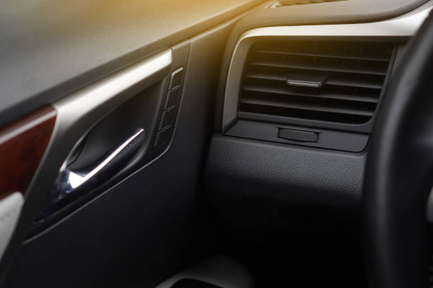 istock Air vent panel grille for conditioning a modern car 1283915646