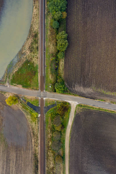 istock Aerial view of railroad 1283921533