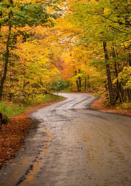 istock Covered Drive in Houghton, MI in the Upper Peninsula 1283921651