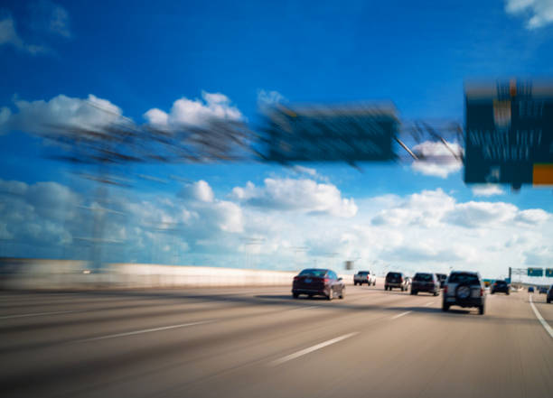 Traffic speeding at 826 Palmetto expressway in Miami
