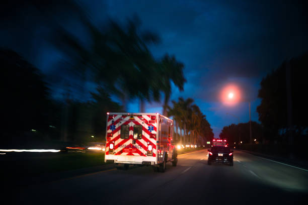 Ambulance driving in a Miami suburb