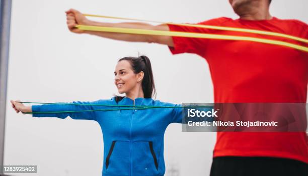 Father And Daughter They Recreate Stock Photo - Download Image Now - Father, Weight, Exercising