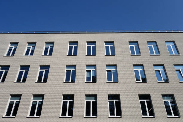 istock Modern industrial and office building from outside. 1283934340