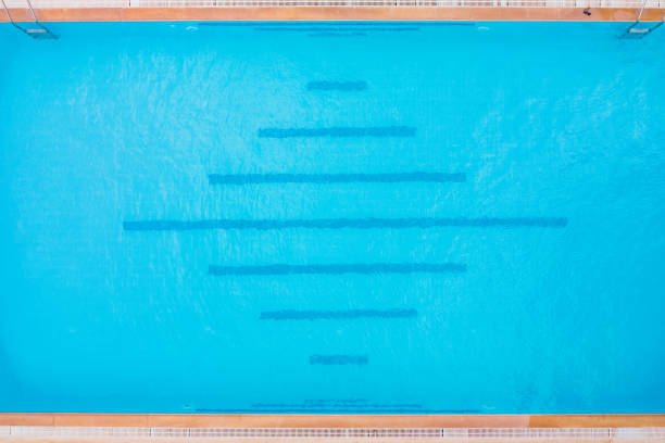 istock Aerial view of swimming pool 1283938283