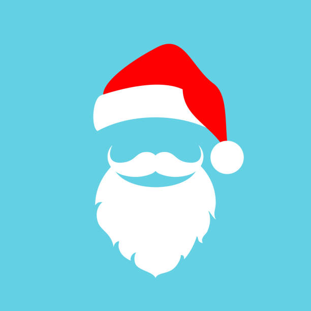 산타 클로스 의상 벡터 만화 - santa hat stock illustrations