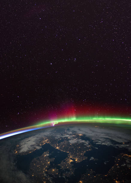 istock The Aurora Borealis (Northern Lights) over Scandinavia from space. 1283947503