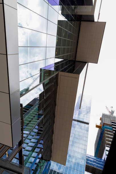 istock Modern office buildings in the city, skyscrapers, copy space 1283947522