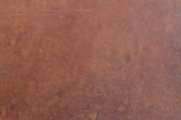 istock Background of natural brown old saddle leather with spots 1283954130