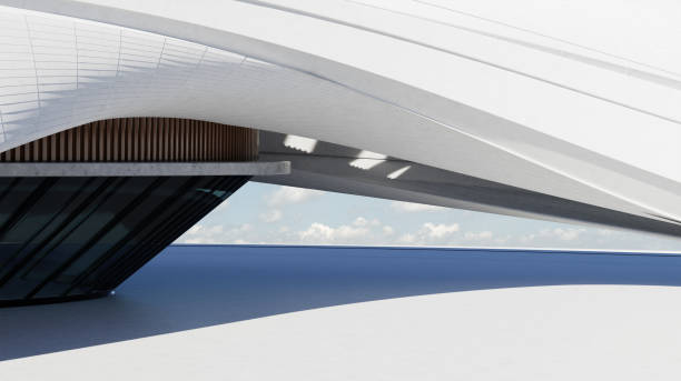 istock 3D rendering futuristic building exterior 1283957714
