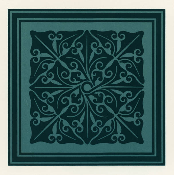 Vintage colorful ornate pattern for coverings