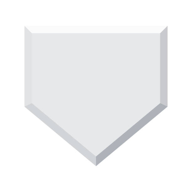ilustrações de stock, clip art, desenhos animados e ícones de home base icon on transparent background - baseball base
