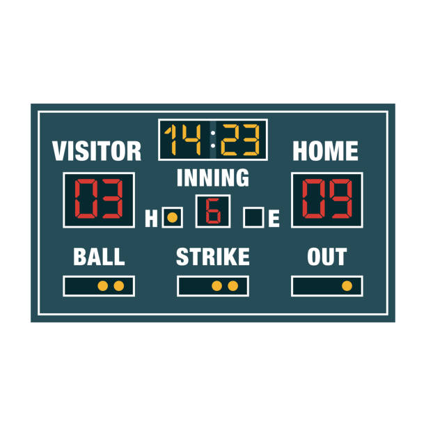 illustrations, cliparts, dessins animés et icônes de icône de tableau de bord de base-ball sur le fond transparent - scoreboard sport clip art vector