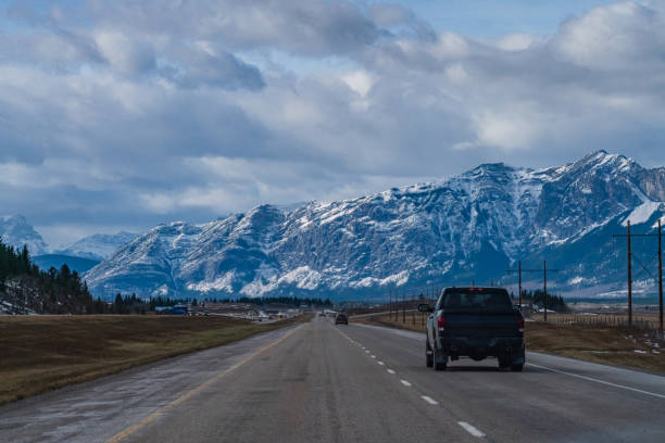 istock Calgary, Alberta - Trans Canada Highway towards the Rocky Mountains 1283967794