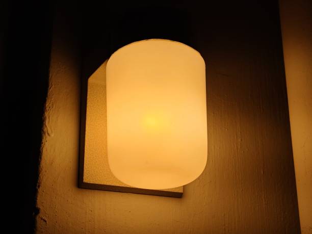 istock Electric Light emitting orange-coloured light out in the dark 1283968888