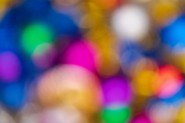 istock Defocused beautiful Happy New Year holiday decorations, abstract blurry bokeh background effect 1283969906