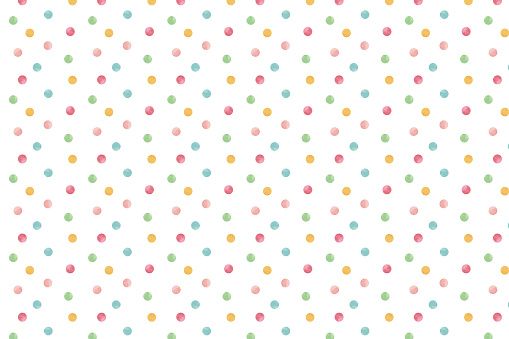 Watercolor. Polka dots, circle. Background material with swatch data.