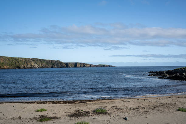 해롤드윅 비치 - shetland islands north sea beach sea 뉴스 사진 이미지