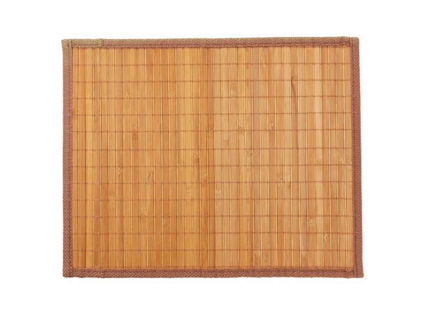 istock A bamboo luncheon mat on a white background. A view from above 1283973583