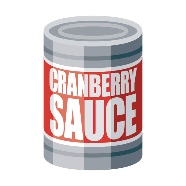 Cranberry Sauce Icon on Transparent Background A flat design icon on a transparent background (can be placed onto any colored background). File is built in the CMYK color space for optimal printing. Color swatches are global so it’s easy to change colors across the document. No transparencies, blends or gradients used. cranberry sauce stock illustrations