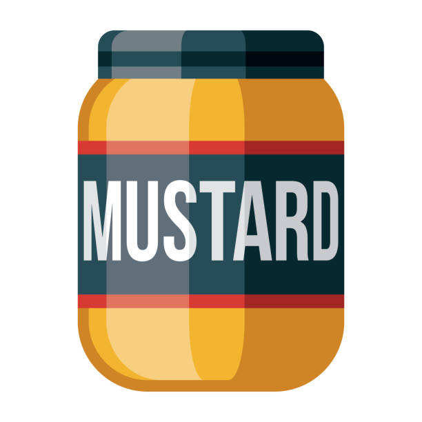 senf-symbol auf transparentem hintergrund - mustard bottle sauces condiment stock-grafiken, -clipart, -cartoons und -symbole