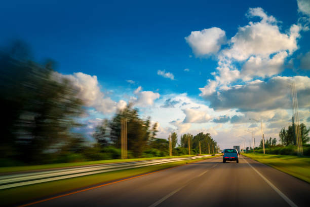 Highway driving in Miami Florida