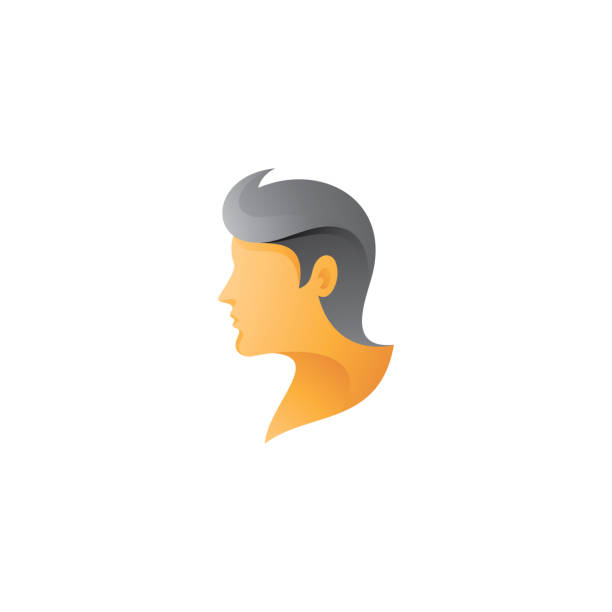 Abstract Human Man Male Face Head Hair Logo Icon Stock Illustration -  Download Image Now - Abstract, Adult, Avatar - iStock