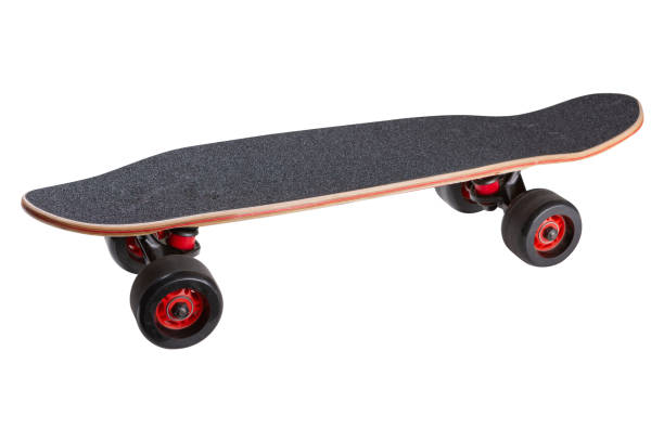 istock new modern skateboard with gray wooden board, on white background 1283992730