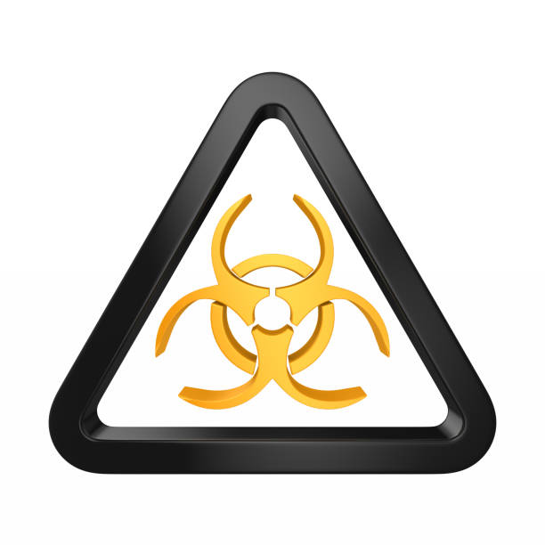 symbol biohazard on white background. Isolated 3D illustration