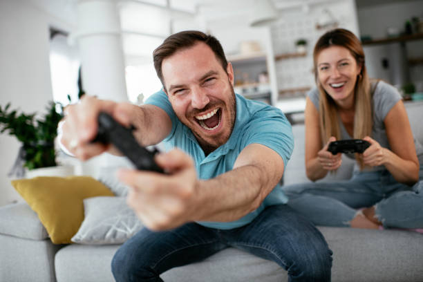 130+ Boyfriend Plays Video Game While Girlfriend Talking Stock Photos,  Pictures & Royalty-Free Images - iStock