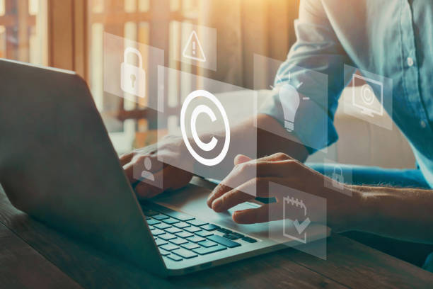 copyright or patent concept, intellectual property copyright or patent concept on virtual screen, intellectual property trademark stock pictures, royalty-free photos & images