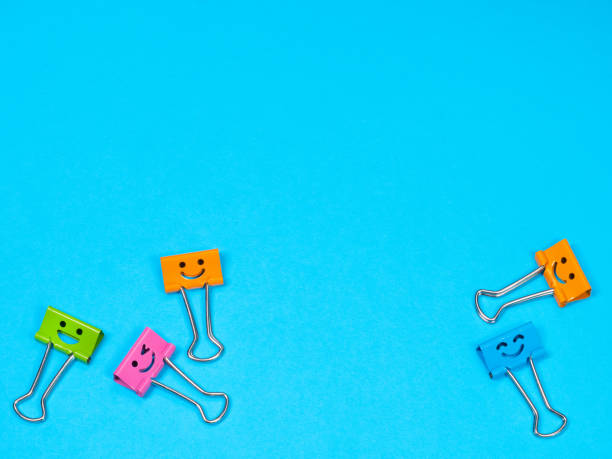 istock Funny smile metal binder clip 1283996829