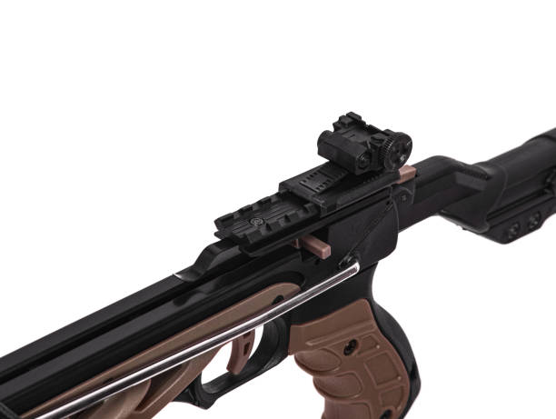 istock Modern crossbow isolate on a white background. Quiet weapon for hunting and sports. 1283996897