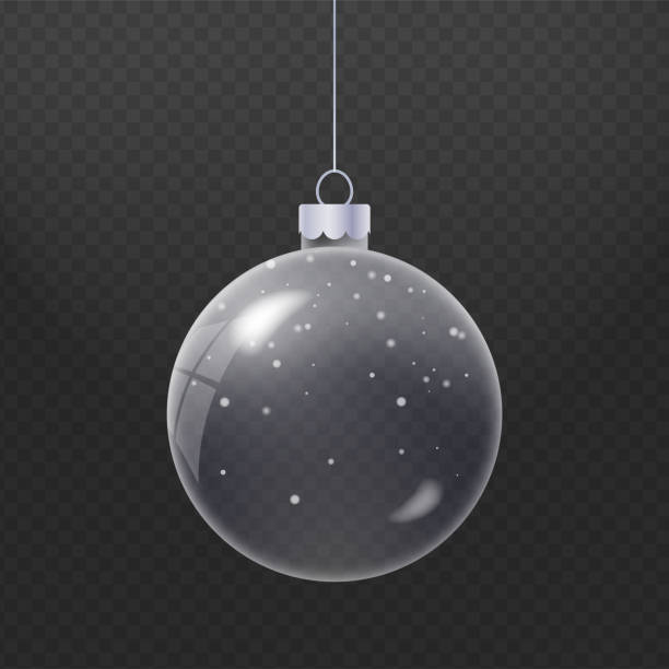 istock Glass christmas ball with snow globes 1283998923
