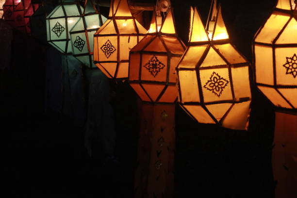 istock Paper lanterns in Thai style 1283999159