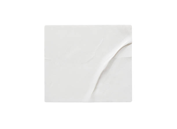 istock Blank white sticker label isolated on white background 1283999195