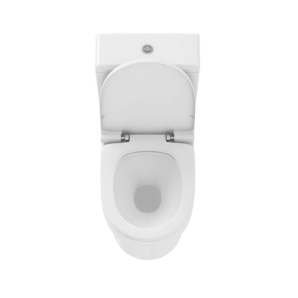 istock WC. White ceramic toilet. Top view 1284001679