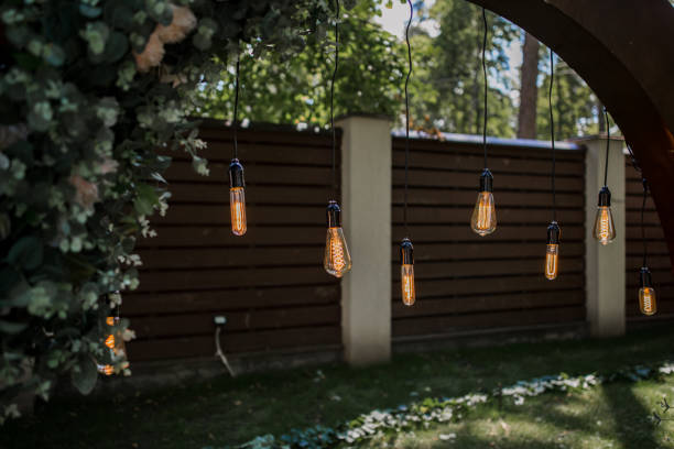 istock light bulbs on round wedding arch for ceremony 1284006461