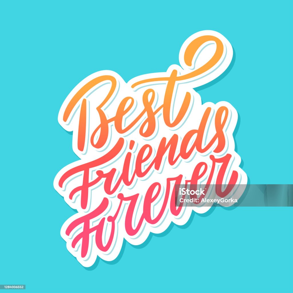 Best Friends Forever Vector Lettering Stock Illustration ...