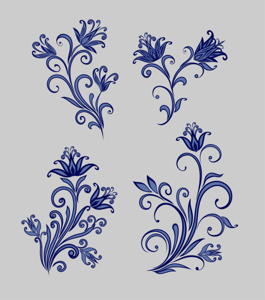 ベクター装飾デザインペイズリー、花の要素。 - ペルシア文化点のイラスト素材／クリップアート素材／マンガ素材／アイコン素材