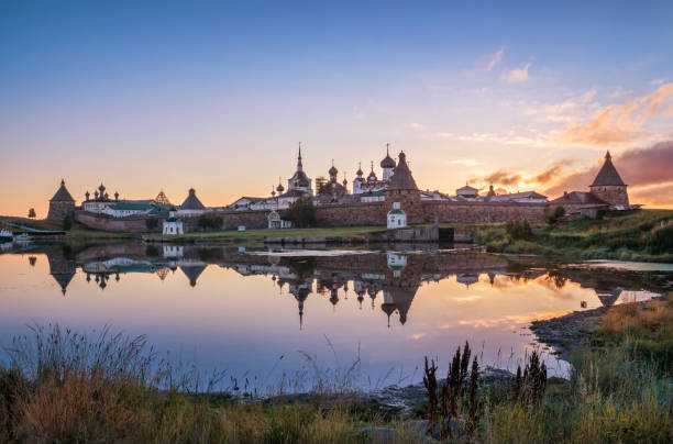 istock A beautiful view of the Solovetsky Monastery with a mirror image 1284009792