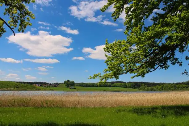 Showing: a rural landscape around Ebersberg, close to the city of Munich in Bavaria, Germany
